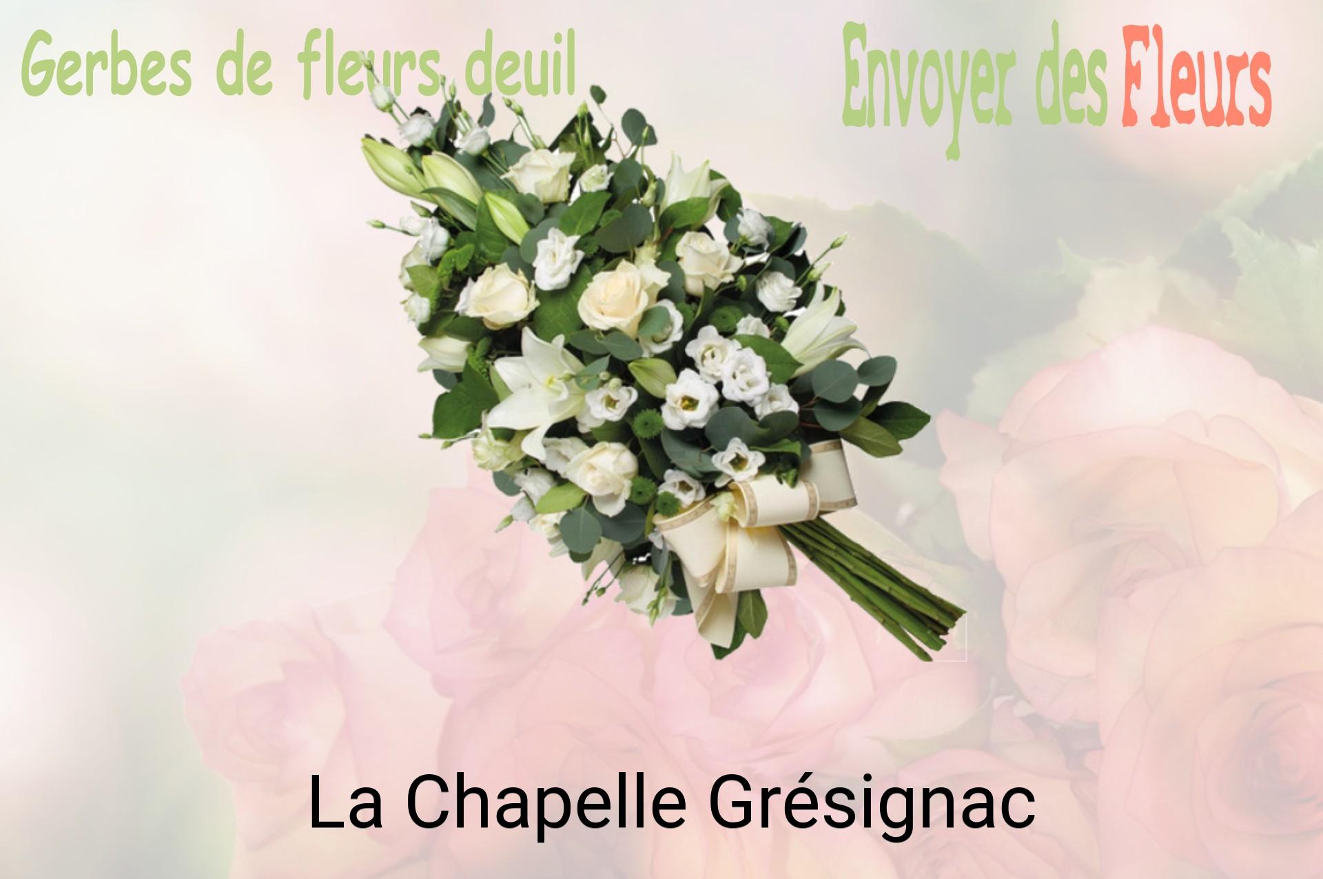 Gerbe de fleurs de deuil livrée à La Chapelle-Grésignac